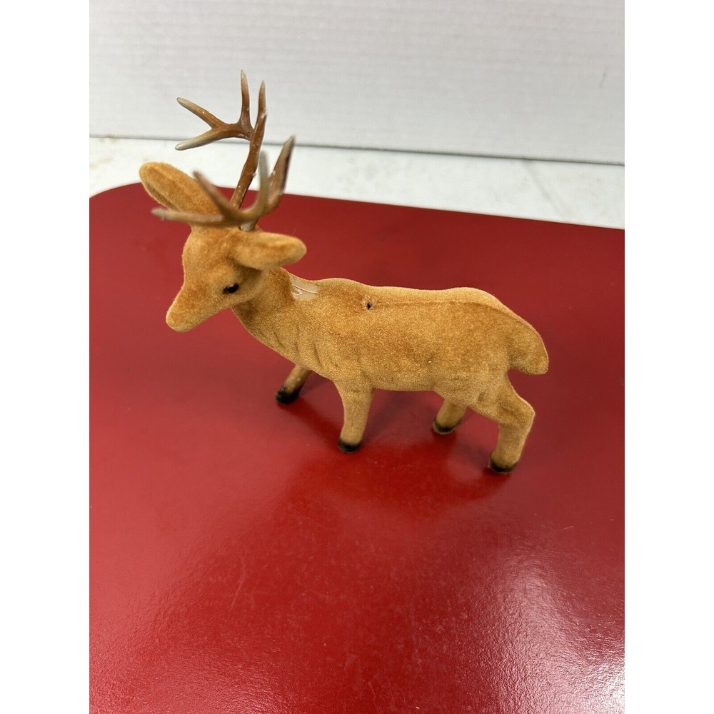 Vintage Flocked Deer Buck - Picture 8 of 12